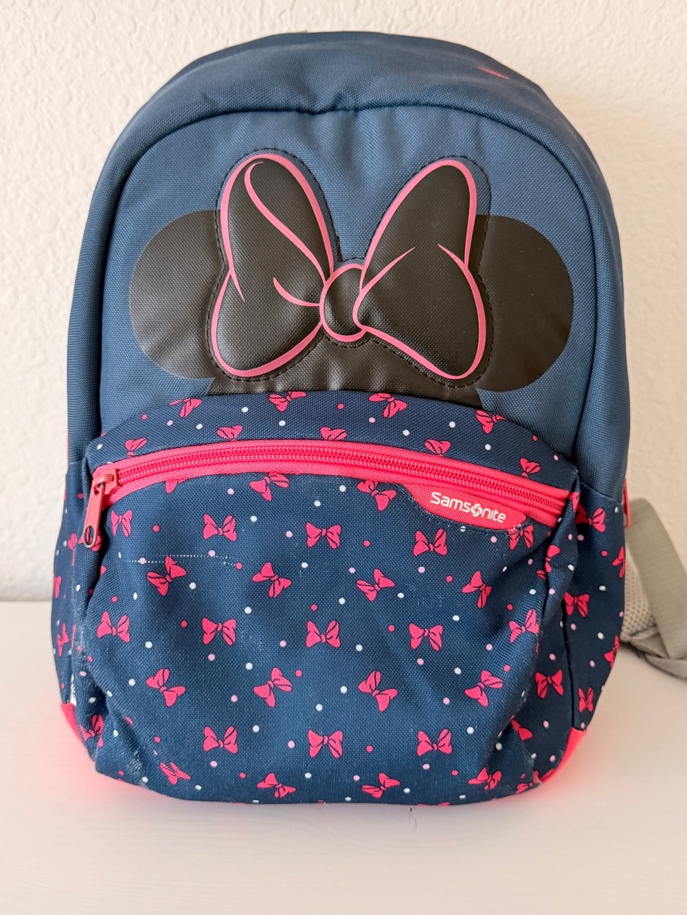 Samsonite Navy and Pink Minnie Bow Kids Backpack